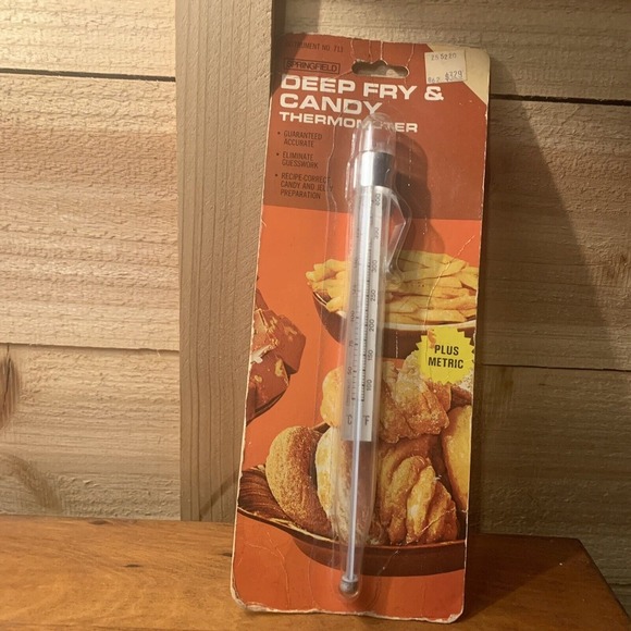 Vintage Springfield Deep Fry And Candy Thermometer #713 Original Price Sticker - Picture 1 of 6
